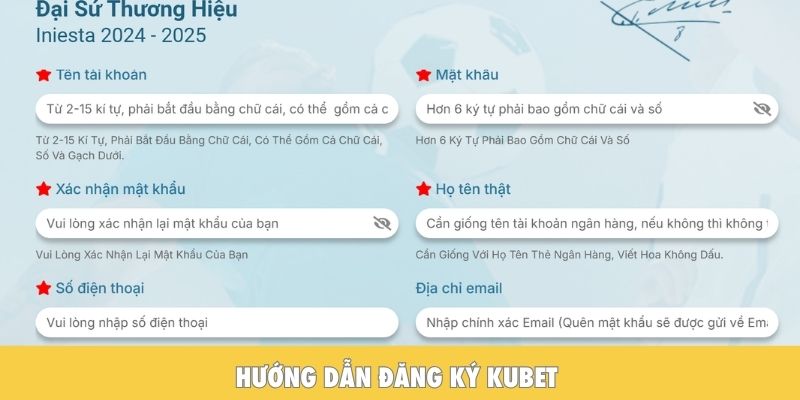 Hướng dẫn đăng ký Kubet