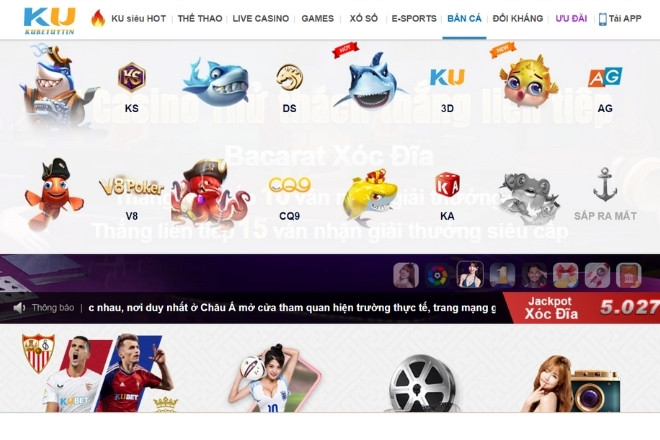sảnh kubet bắn cá